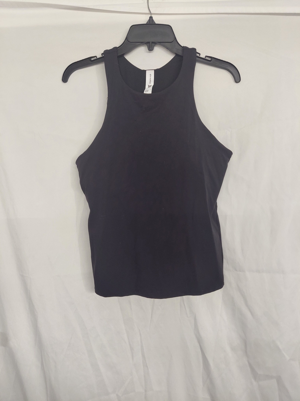 all in motion Black High-Neck Ribbed Tank